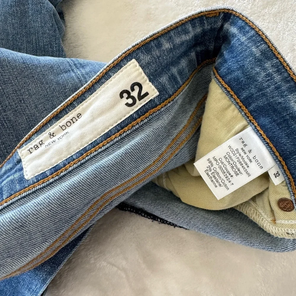 Rag & Bone Nina High-Rise Release Hem Skinny Jeans in Montrose Size 32 - Picture 5 of 12